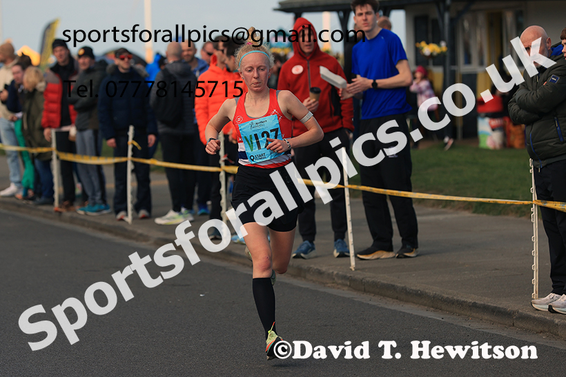 Senior womens Northern 6 Stage Road Relay, 2025 Northern 12 and 6 Stage Road Relays and Junior 5k, Redcar. Photo: David T. Hewitson/Sports for All Pics